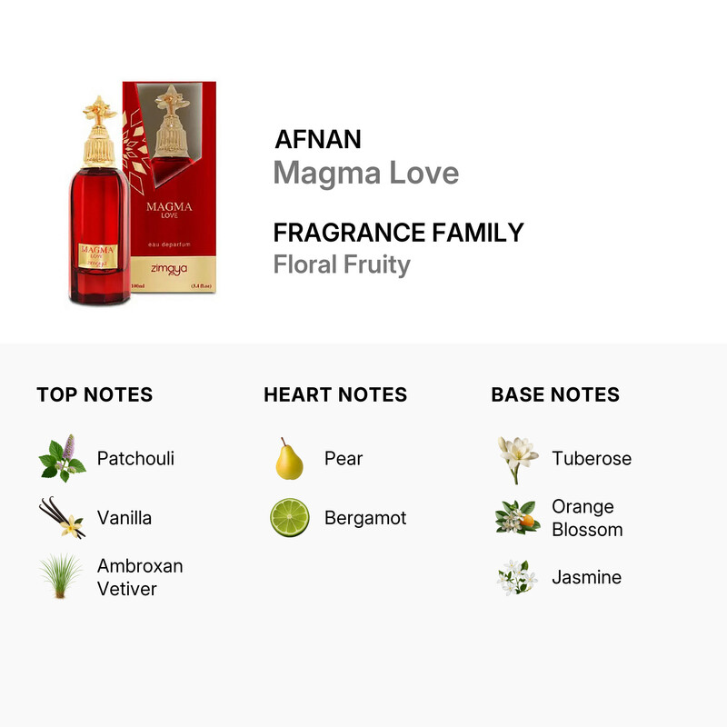 Afnan Unisex Magma Love EDP Spray 3.4 oz Fragrances 6290171072171