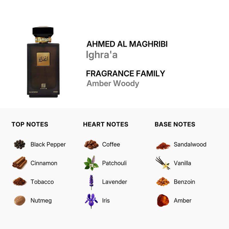 香水(男性用) Ahmed Al Maghribi Ighra'a Ahmed Al Maghribi Men's Ighra'a EDP Spray 3.4 oz Fragrances