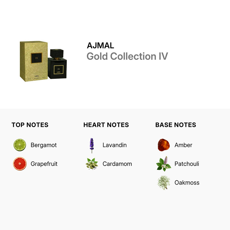 Ajmal Unisex Gold Collection IV EDP Spray 3.4 oz Fragrances