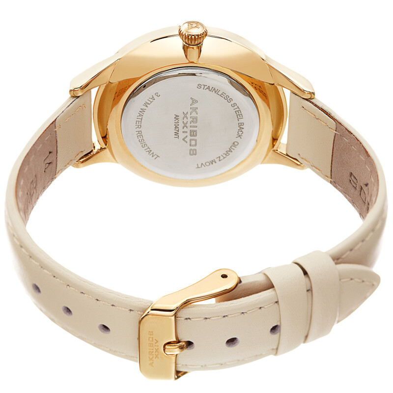 Akribos XXIV White Ceramic Watch with Rose Gold Accents Akribos XXIV Women main image 4