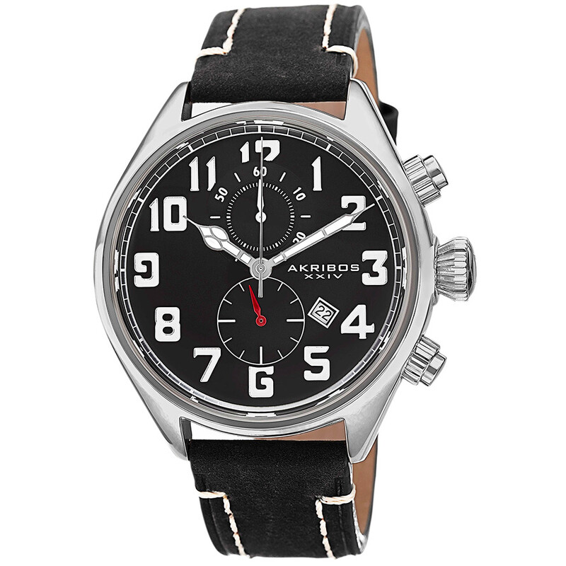 Akribos XXIV Essential Chronograph Black Dial Stainless  display picture 2