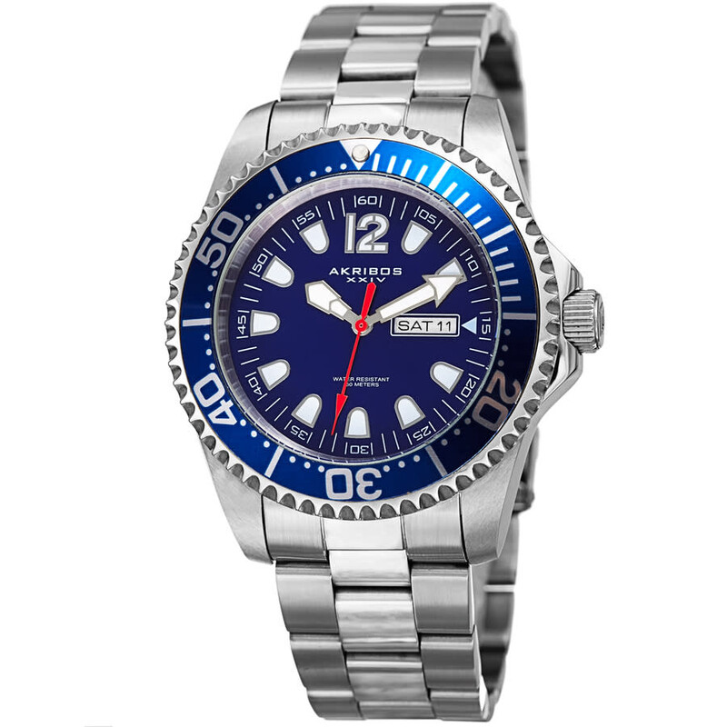 Akribos XXIV Extremis Quartz Blue Dial Men's Watch P50170