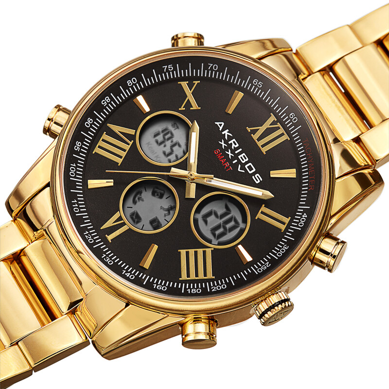 Akribos XXIV Quartz Black Dial Men