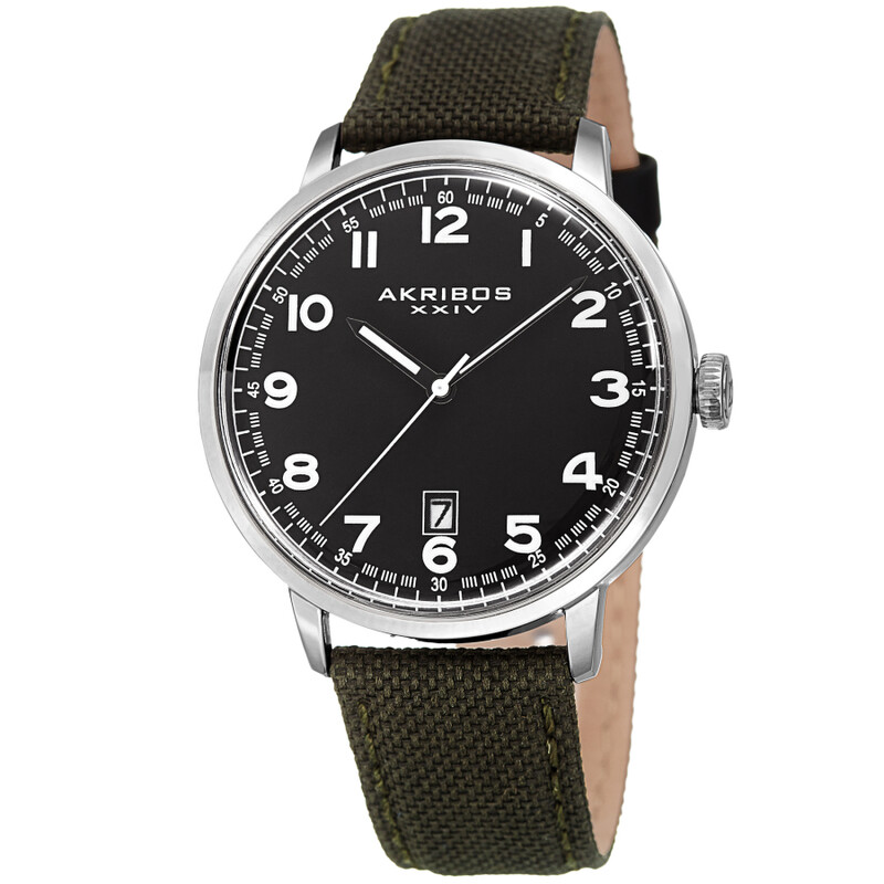 Akribos XXIV Quartz Black Dial Men display picture 1