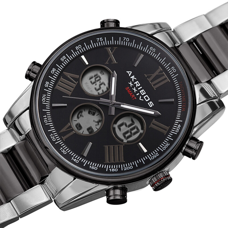 Akribos XXIV Quartz Black Dial Men's Watch AK1095TTB - Watches