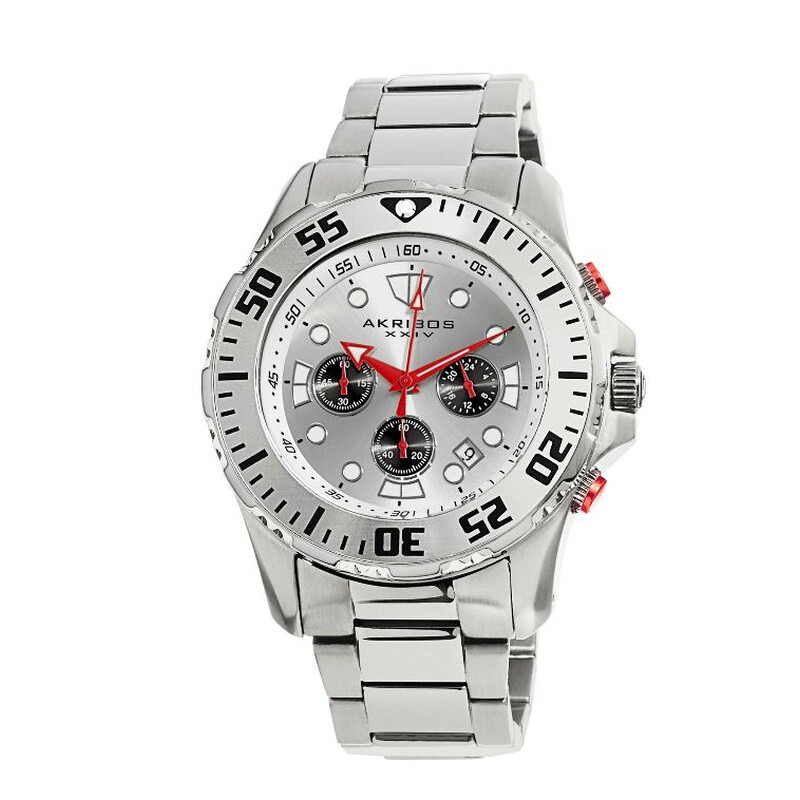 Akribos XXIV Silver Dial Stainless Steel Men display picture 1