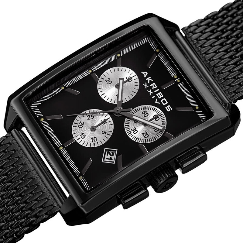 Akribos XXIV Womens Casual Chronograph Quartz Black Dial  display picture 3