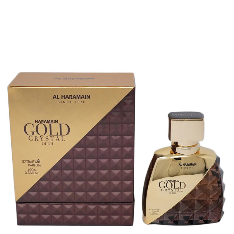 Al Haramain Men's Gold Crystal Oudh Extrait de Parfum 3.3 oz Fragrances 6291106813524