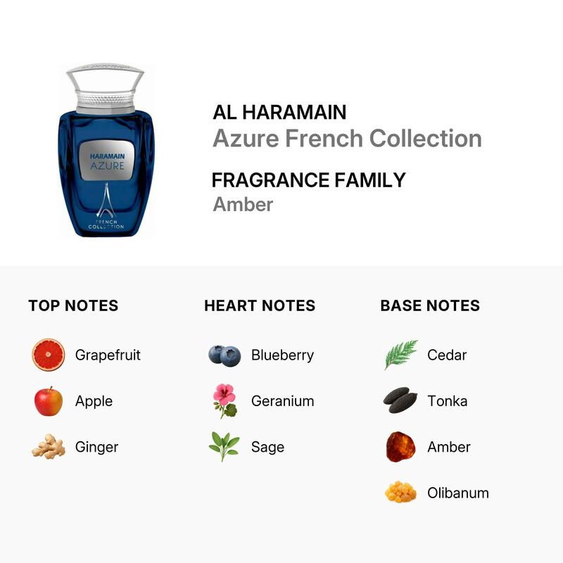 Al Haramain Unisex Azure French Collection EDP 3.4 oz Fragrances