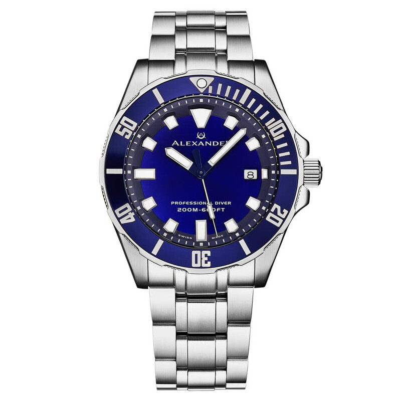 Alexander Alexander 2 Quartz Blue Dial Men's Watch A501B-02