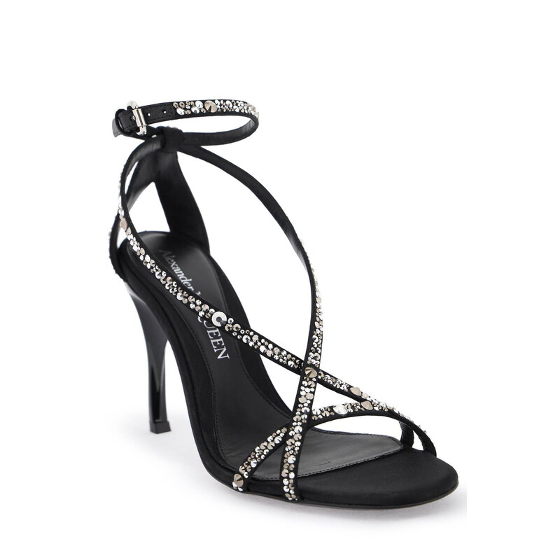 Alexander McQueen Armadillo 95 mm Twisted Satin Sandals, Brand