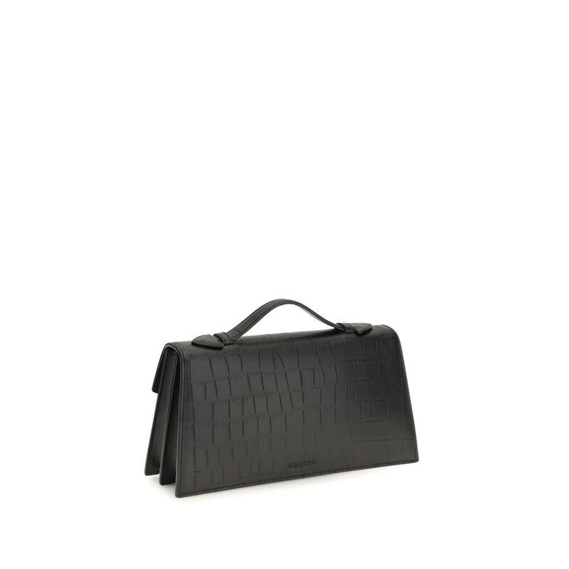 Alexander McQueen Crocodile-Embossed Calfskin Top Handle Bag