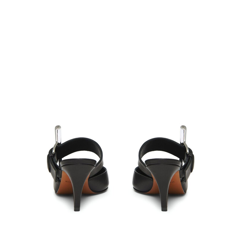 Alexander McQueen Ladies Black Birdee Leather Mules, Brand Size 35