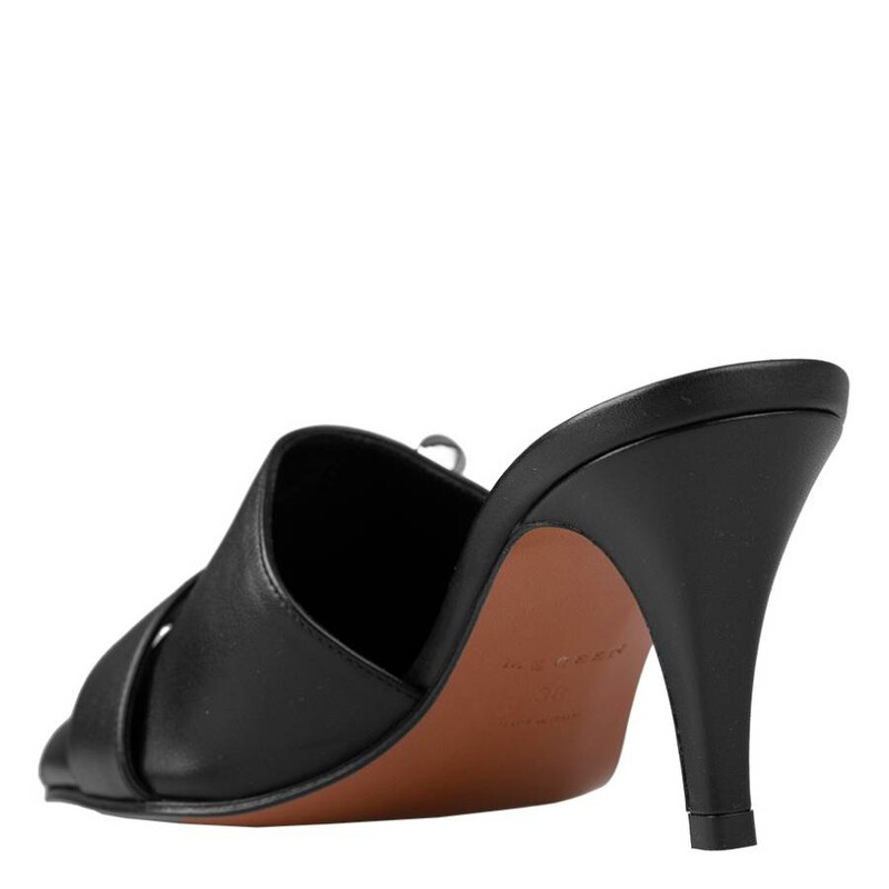 Alexander McQueen Ladies Black Francisco 70 mm Leather Mules