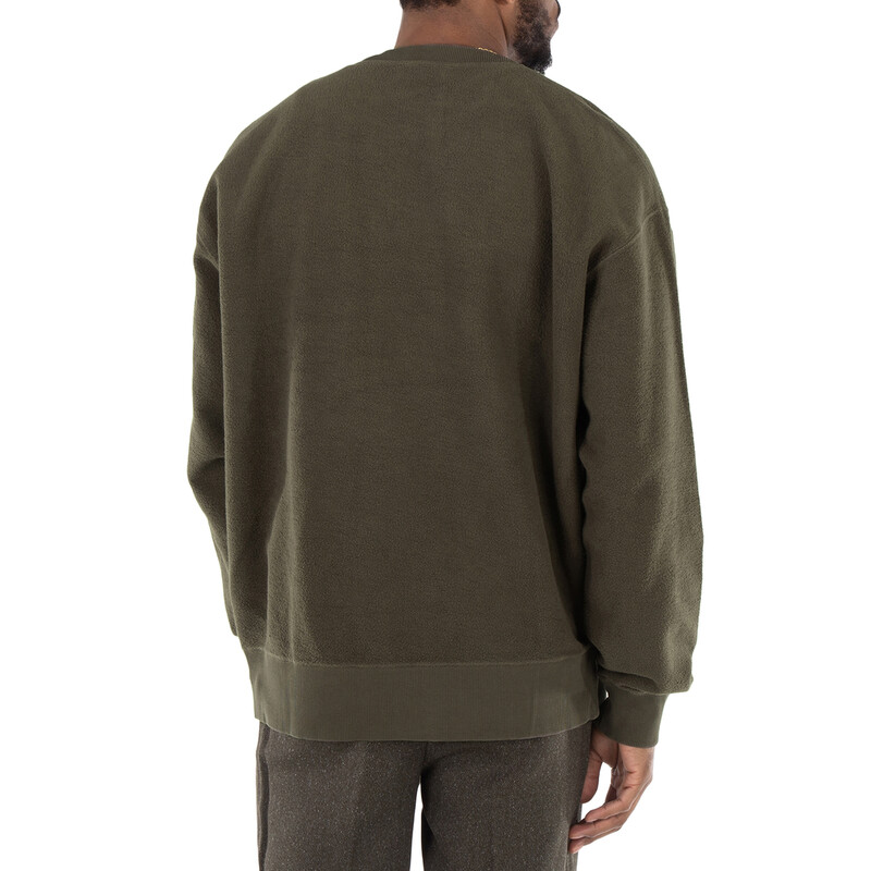 Alexander McQueen Men's Peak Green Washed Logo Sweatshirt, Size