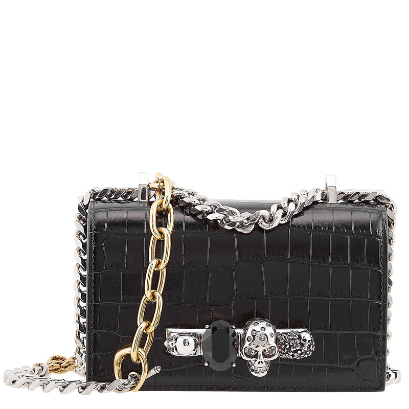 Alexander McQueen Mini Jeweled Chain Linked Shoulder Bag 680963