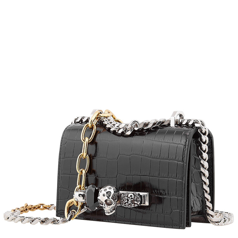 Alexander McQueen Mini Jeweled Chain Linked Shoulder Bag 680963