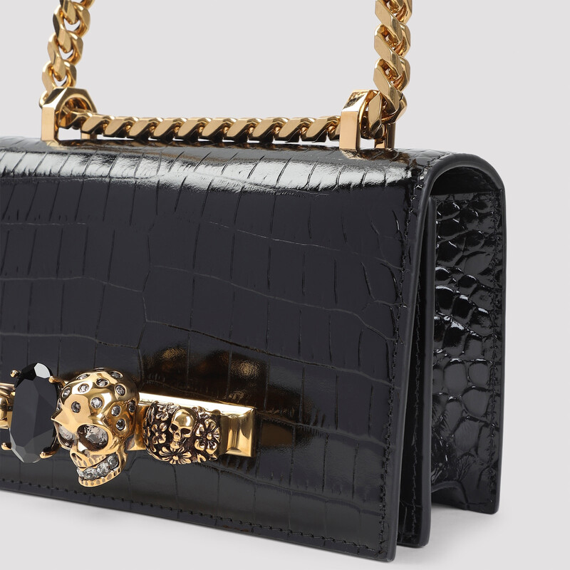 Alexander McQueen Mini Jewelled Clutch 854848.1HB0T 1001 - Handbags ...