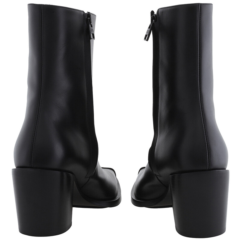 Alexander McQueen Punk Leather Ankle Boots, Brand Size 36 ( US