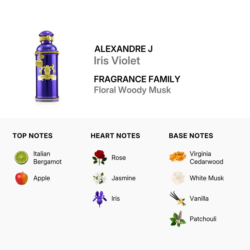 Alexandre J Ladies Iris Violet EDP Spray 3.4 oz Fragrances
