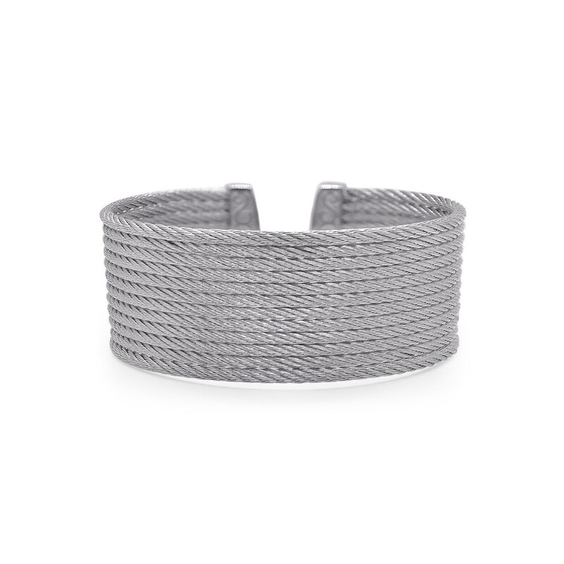 Alor Grey Cable Cuff Essentials 12-Row Cuff 04-32-B612-00 - Jewelry ...