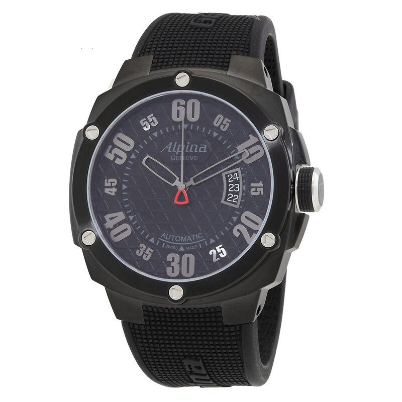 Alpina Adventure Extreme Black Dial Black Rubber Strap Men's Watch