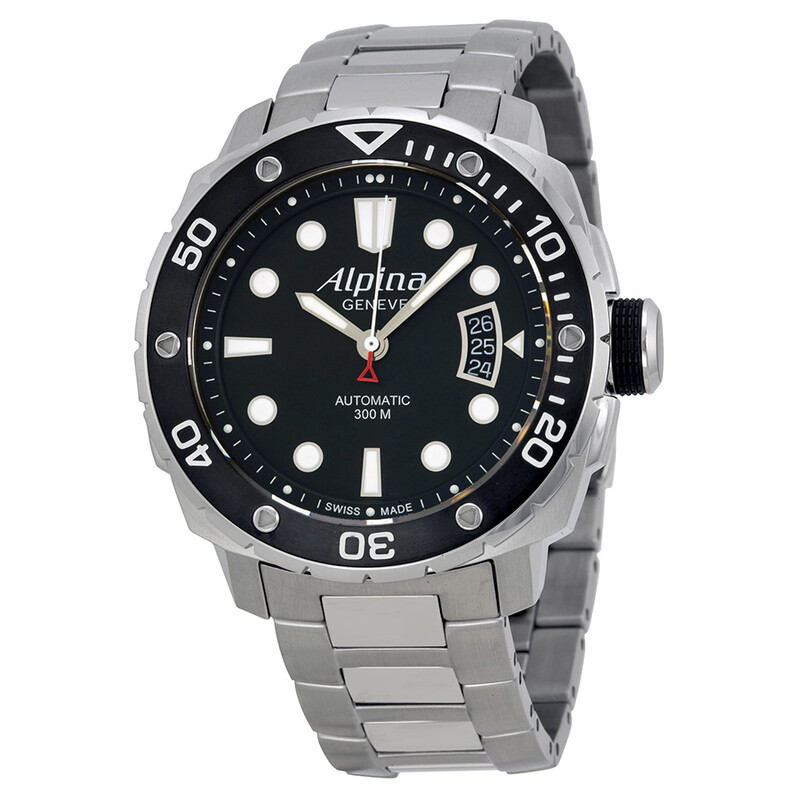 Alpina Adventure Extreme Diver Black Dial Stainless Steel Watch