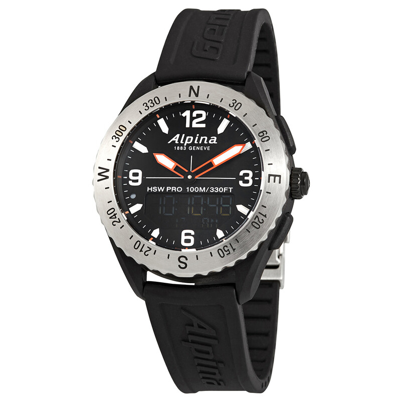 Alpina Alpiner X Quartz Black Dial Men's Smart Watch AL