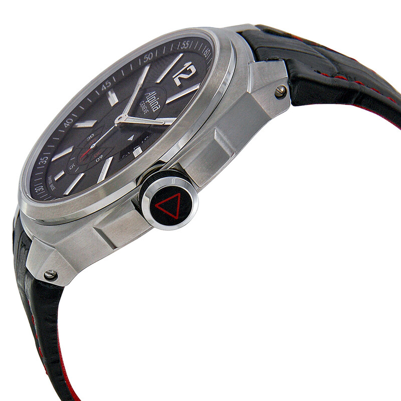 Alpina Racing Level 5 Automatic Black Dial Black Leather Men's