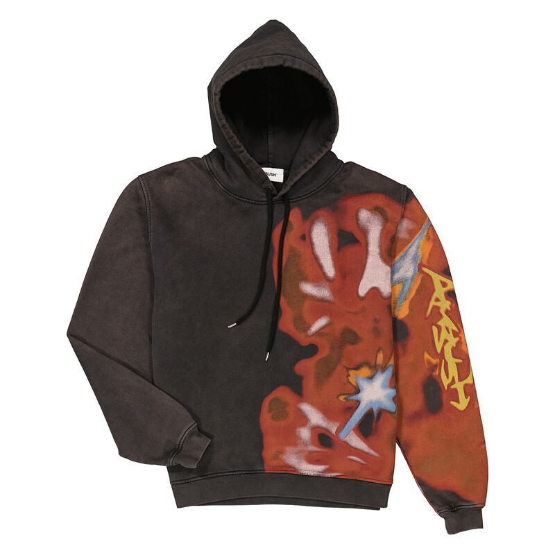 Ambush Men's Black Graphic-Print Cotton Hoodie, Size Small