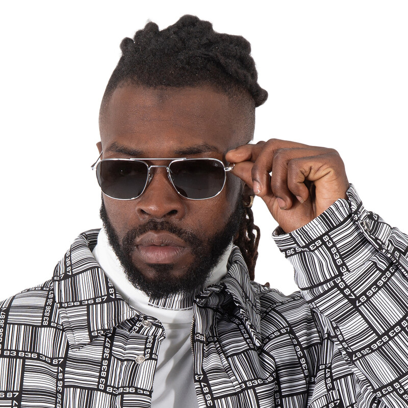 American Optical Grey Navigator Men's Sunglasses CHECKMATE 3 56