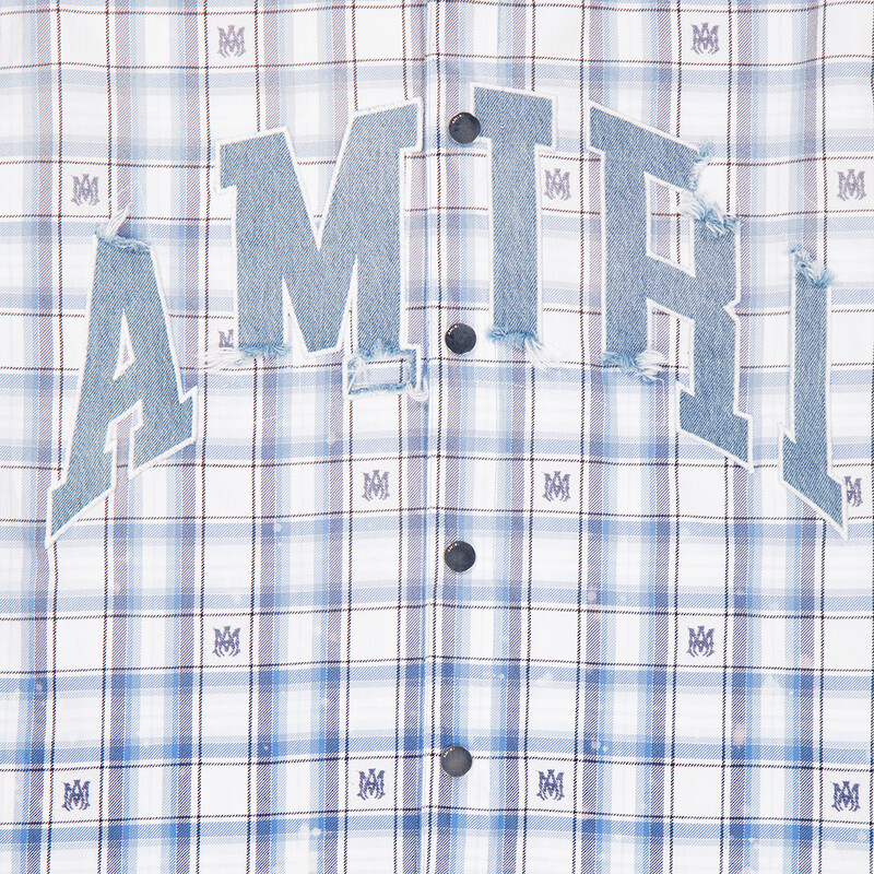 AMIRI Cerulean Hooded Cotton Overshirt, Men's Size XS/S (Youth