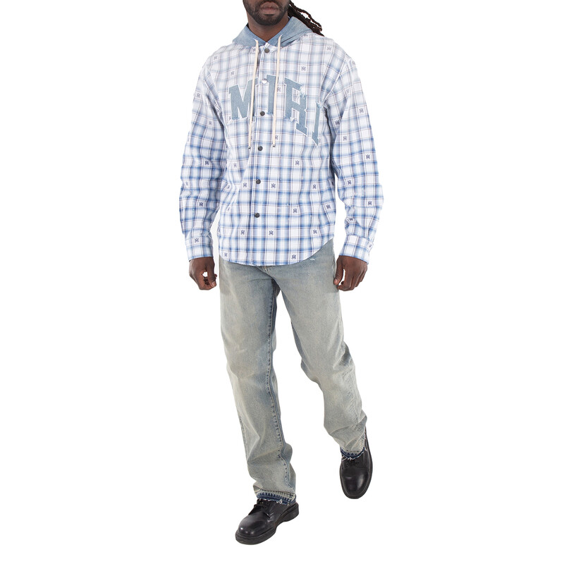 AMIRI Cerulean Hooded Cotton Overshirt, Men's Size XS/S (Youth