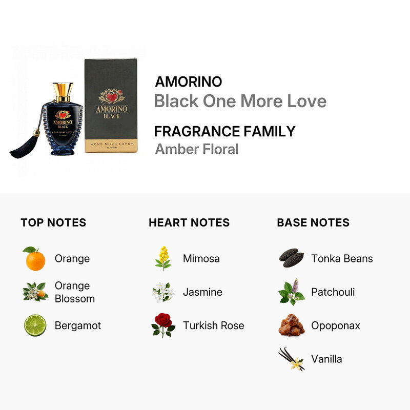 Amorino Unisex Black One More Love EDP Spray 3.4 oz Fragrances