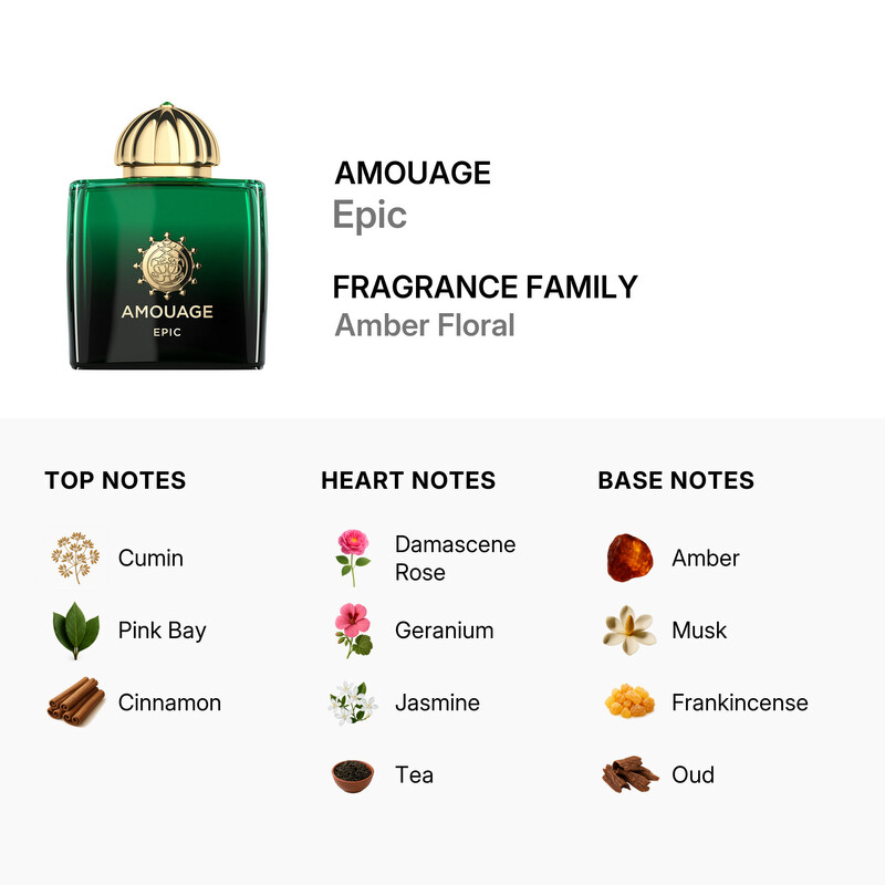 Amouage Ladies Epic EDP 3.4 oz Fragrances 701666410126