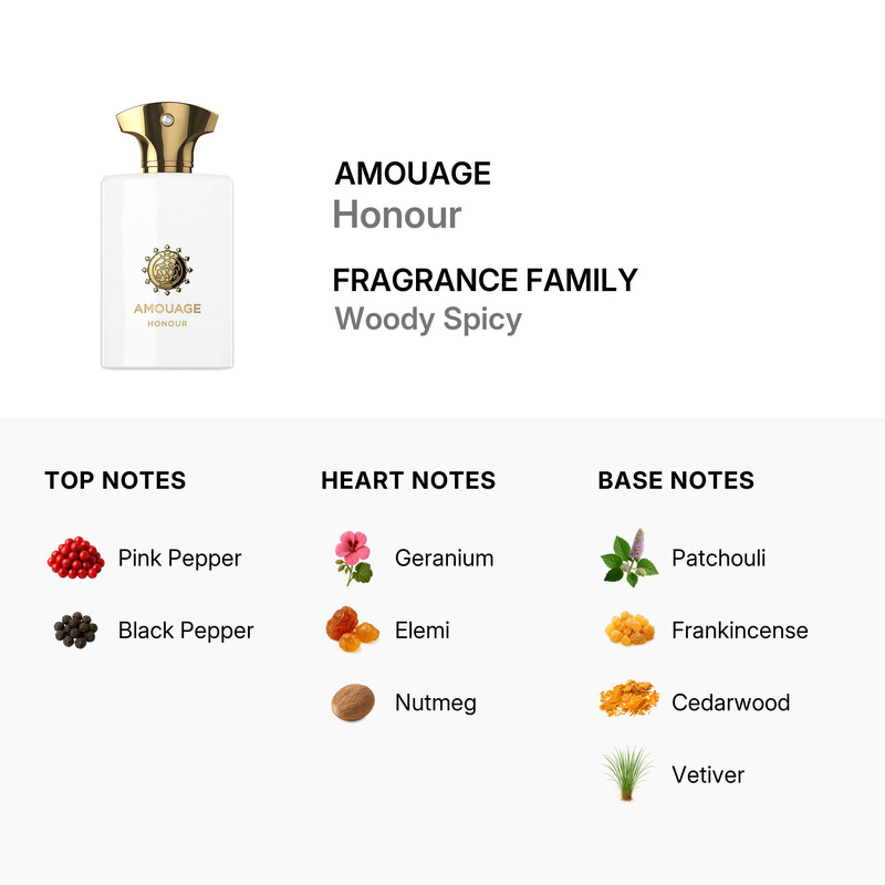 Amouage Men's Honour EDP Spray 3.4 oz Fragrances 701666410157