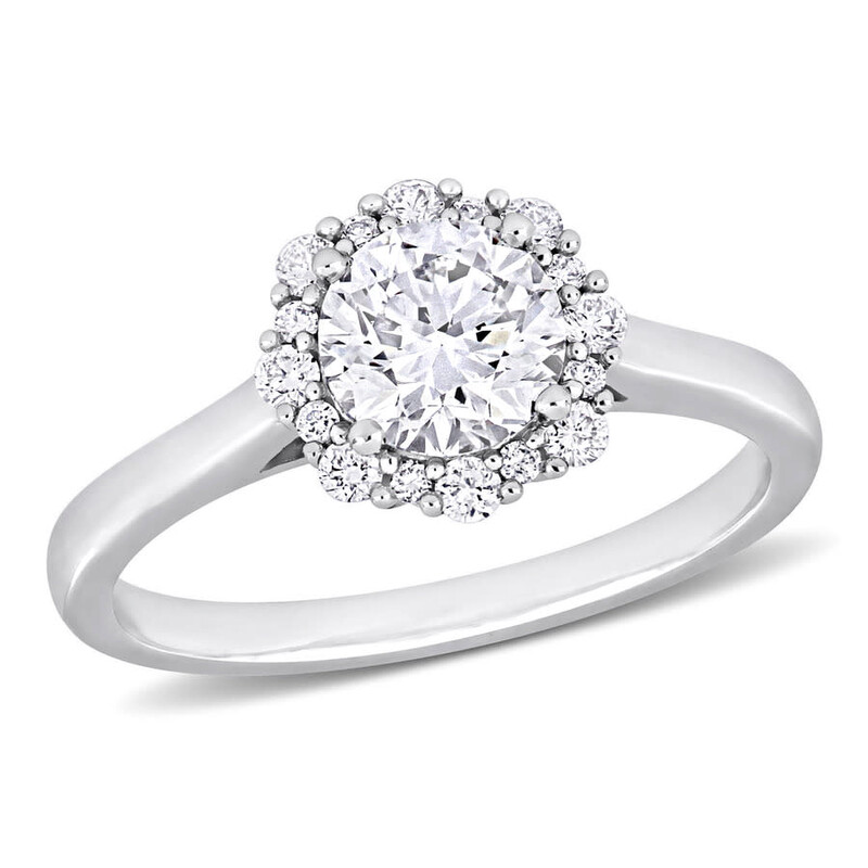 Amour 1 1/5 CT TW Diamond Engagement Ring in 14K White Gold JMS009867-8 ...