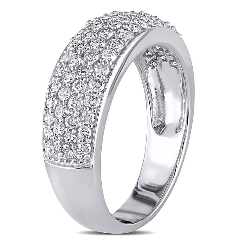 Amour 1 CT TW Diamond Dome Eternity Ring In 10K White Gold JMS005672 ...