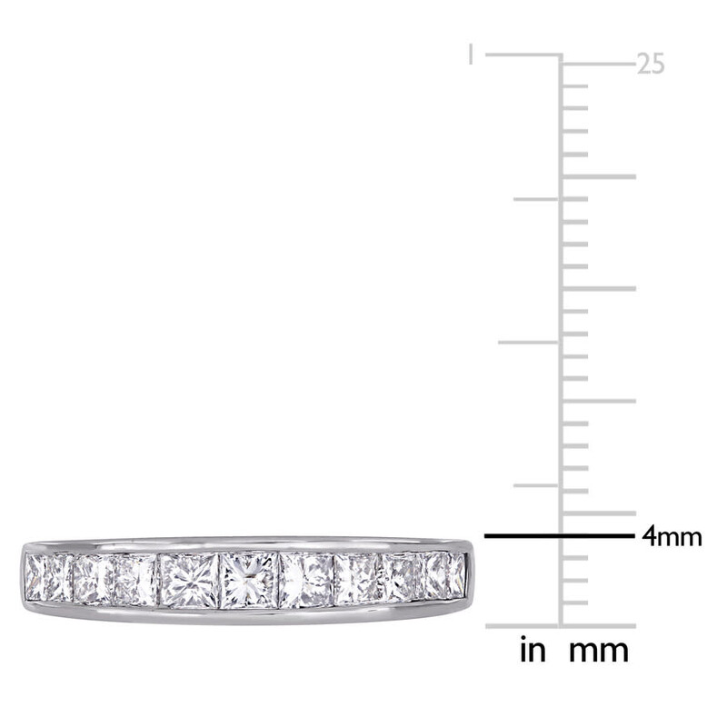 Amour 1 CT TW Princess Diamond Eternity Ring In 14K White Gold ...