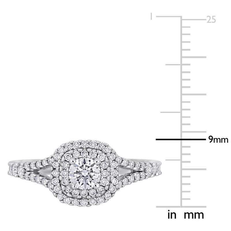 Amour 3/4 CT Diamond TW Engagement Ring in 14K White Gold JMS009868-5 ...