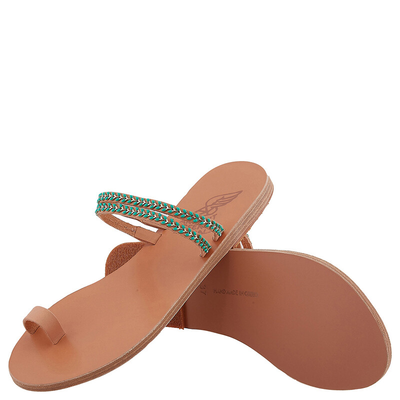 Ancient Greek Sandals Ladies Skalida Flat Sandals, Brand Size 35