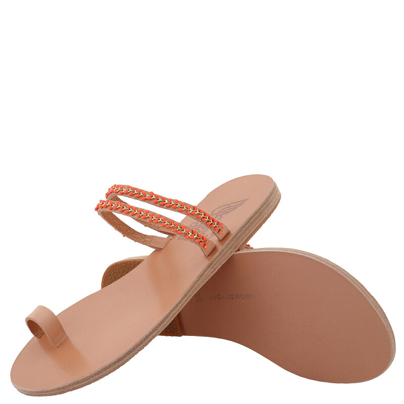 Ancient Greek Sandals Ladies Skalida Flat Sandals, Brand Size 36