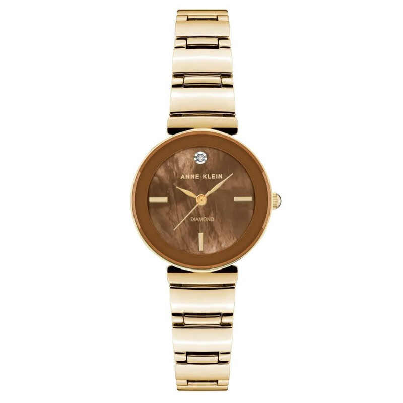 Anne Klein Accented Brown Dial Ladies Watch AK/2434BMGB - Watches