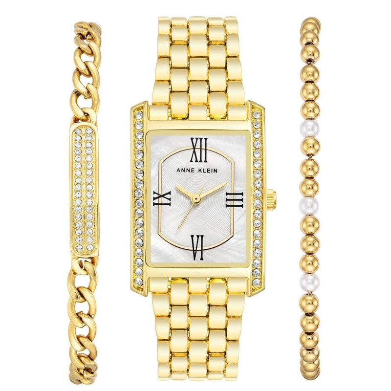 Anne Klein  Gold and White Timepiece s-l400.jpg main image 3