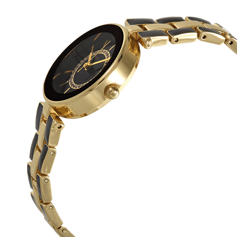 Anne Klein Quartz Black Dial Ladies Watch and Bracelet Set AK