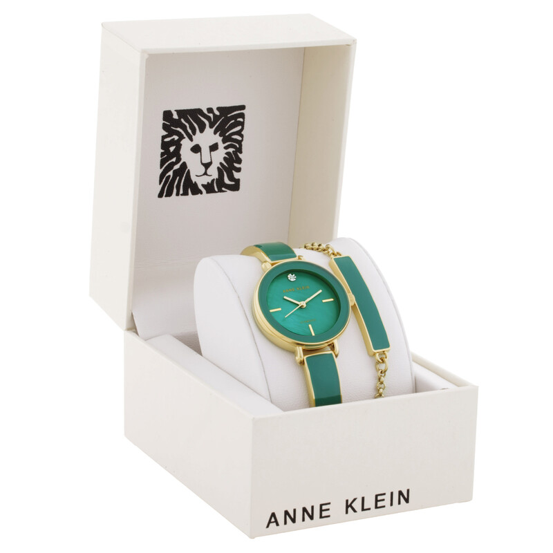 Anne Klein Quartz Green Mother of Pearl Dial Ladies Watch and