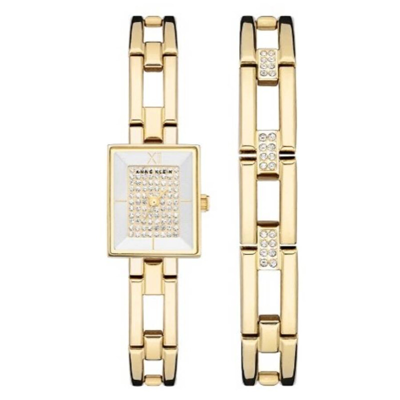 Anne Klein Quartz Ladies Watch and Bracelet Set AK-5164GPST 086702758616 -  Watches - Jomashop