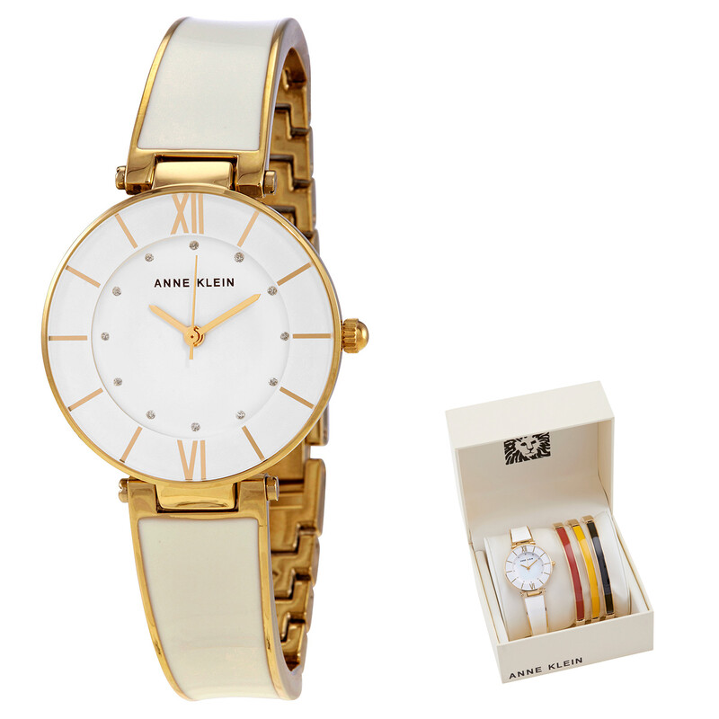 Anne Klein Quartz White Glossy Dial Ladies Watch and  display picture 2