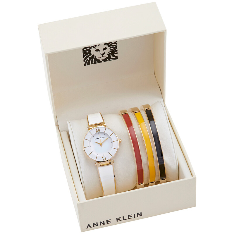 Womens Anne Klein White Japanese Quartz & Faux Diamond Watch & Bracelet Set Anne Klein | Accessories | Womensanne Klein White Japanese  main image 3