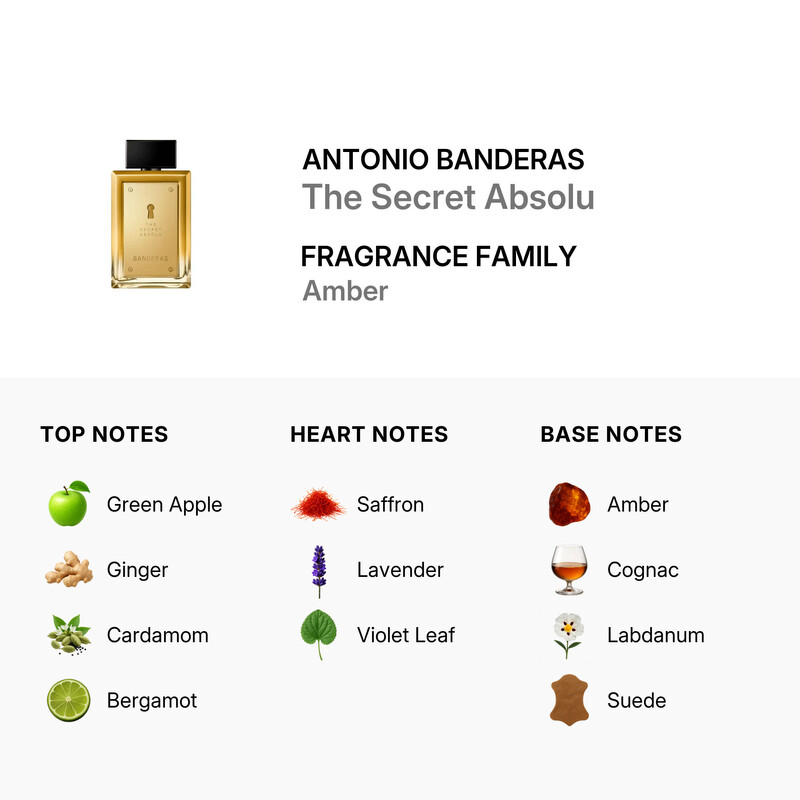 Antonio Banderas Men's The Secret Absolu EDP Spray 3.4 oz (Tester